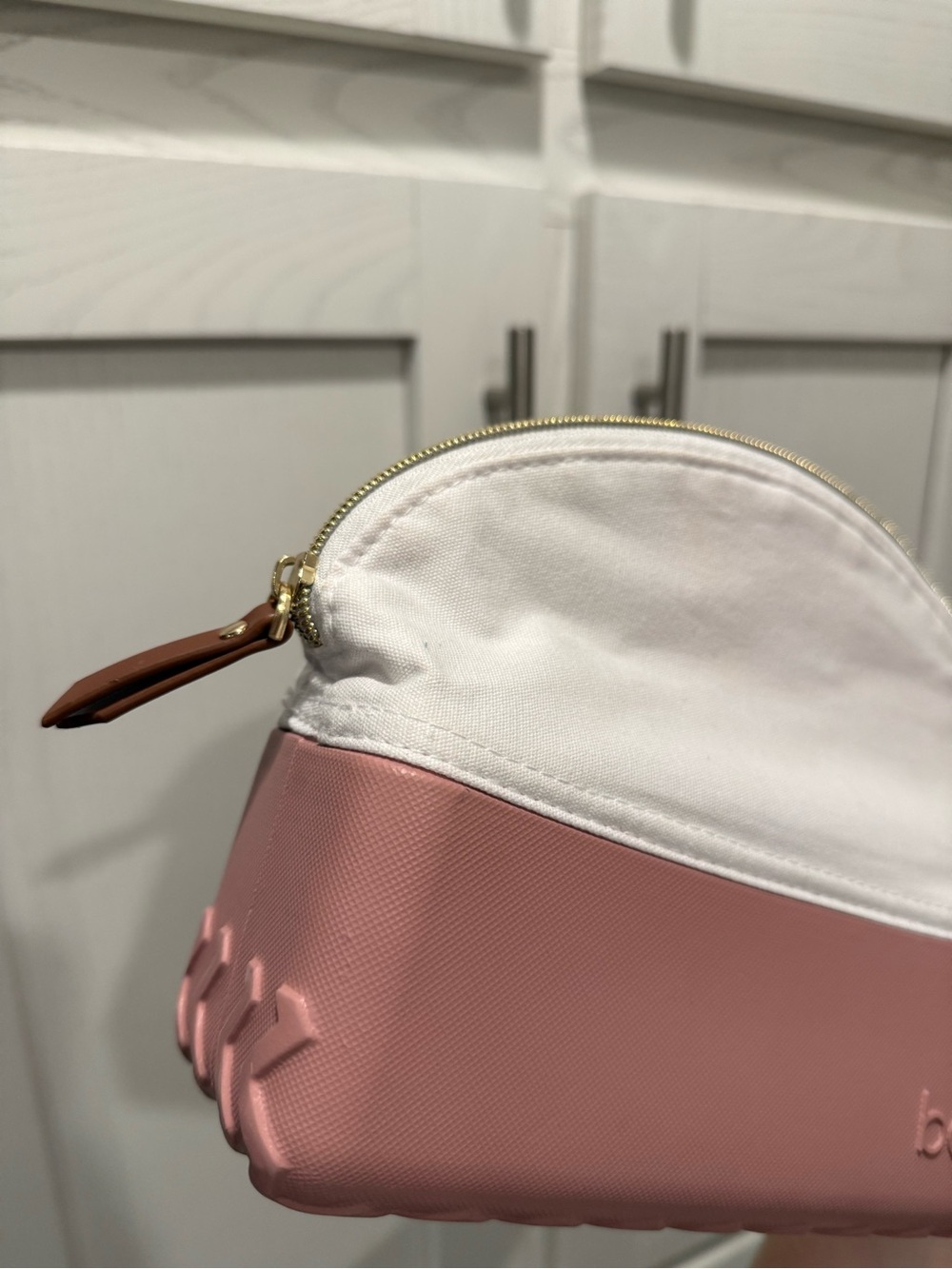 BOGG BAG Two-Tone Dusty Rose & White Cosmetic Pouch - Picture 5 of 6